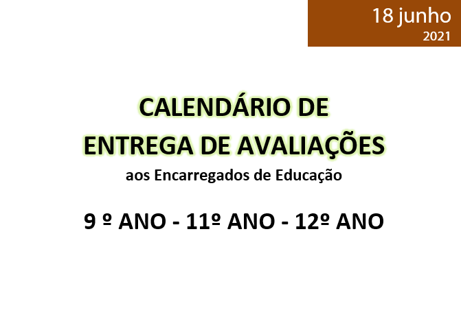 Read more about the article CALENDÁRIO DE ENTREGA DE AVALIAÇÕES – 9º, 11º E 12º ANOS